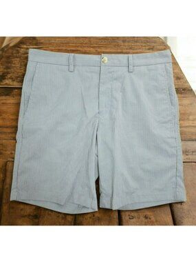 Southern Tide Gray Striped Seersucker Shorts 34